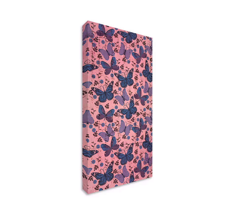 Tableau papillons tons violets avec citations - TenStickers