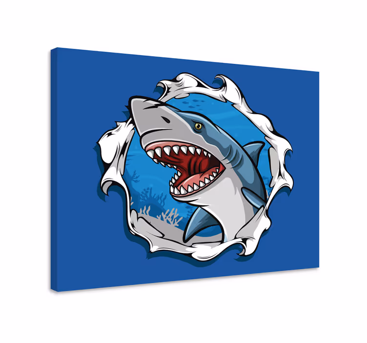 Tableau poissons requin géant 3d - TenStickers