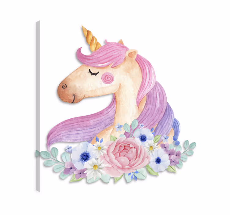 Tableau licorne aquarelle - TenStickers