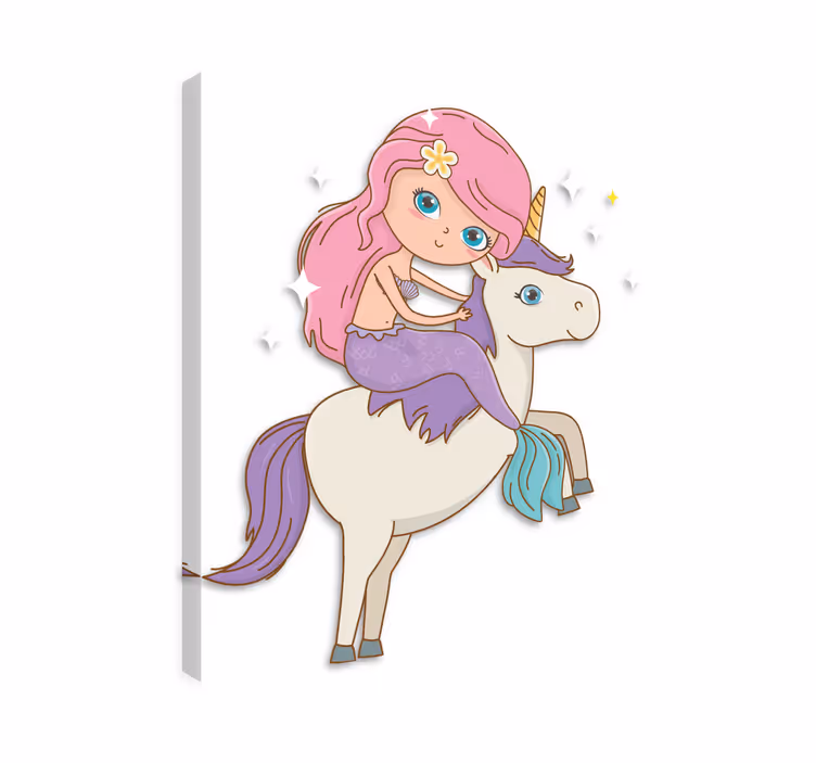 Tableau licorne et sirène - TenStickers
