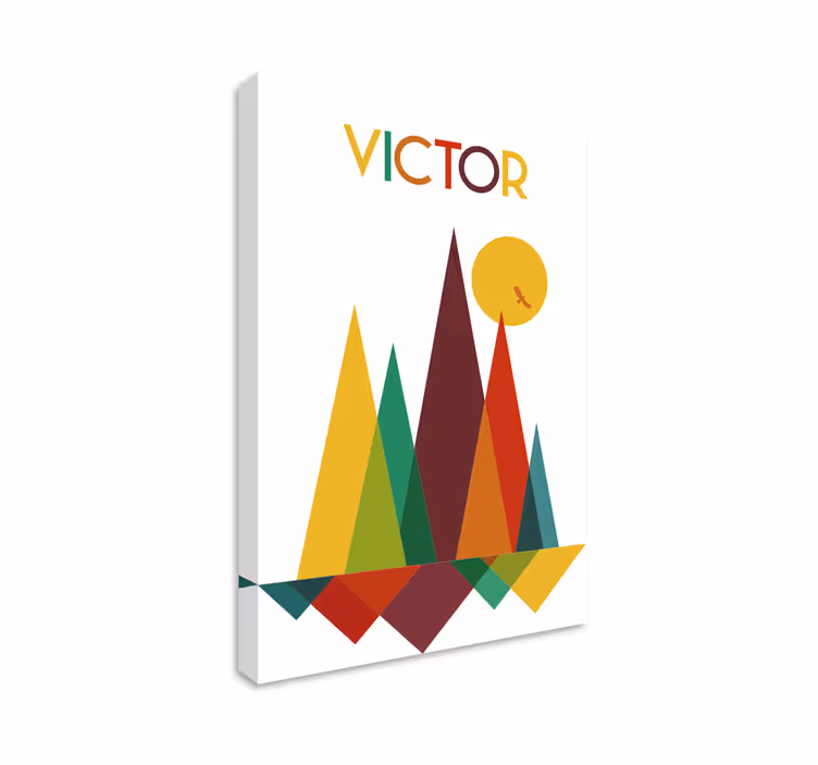Tableau formes géométriques paysage géométrique de victor - TenStickers