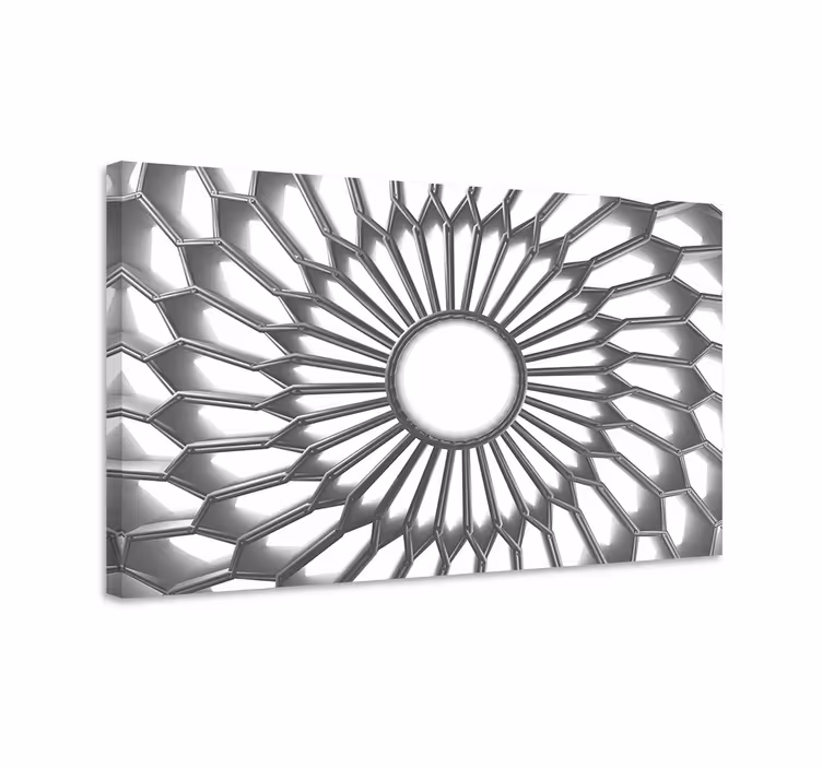 Tableau 3D mandala diamant blanc - TenStickers