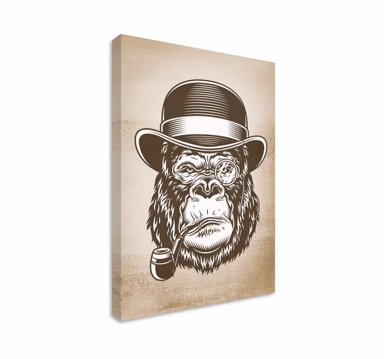 Tableau moderne Singe qui fume - TenStickers