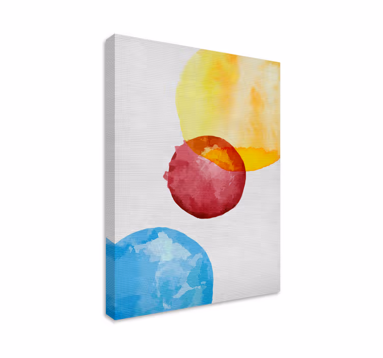 Tableau abstrait sphères abstraites colorées - TenStickers