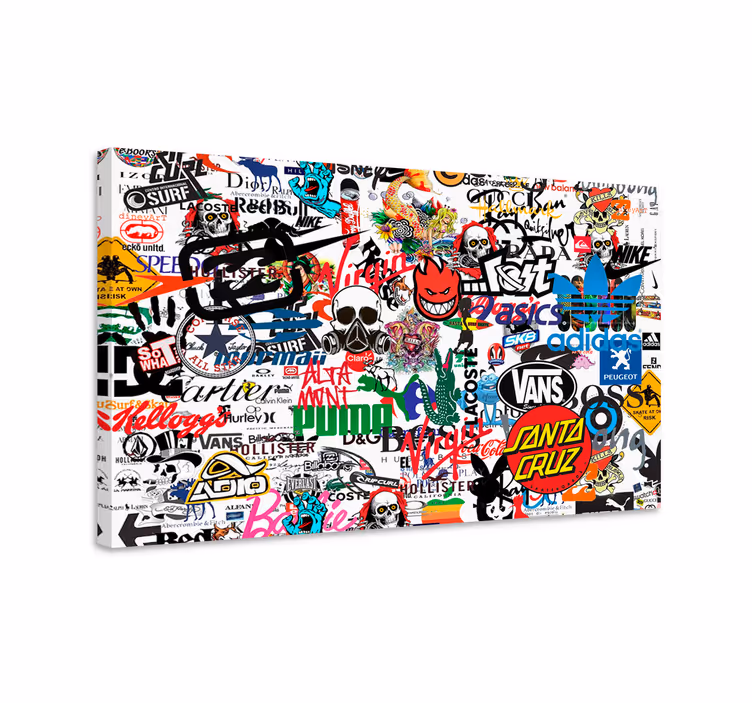 Tableau moderne collage de marque éclectique - TenStickers