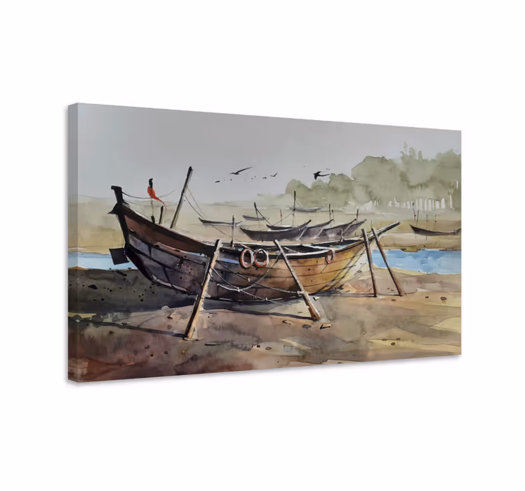 Tableau mer Paisaje marino barca - TenStickers