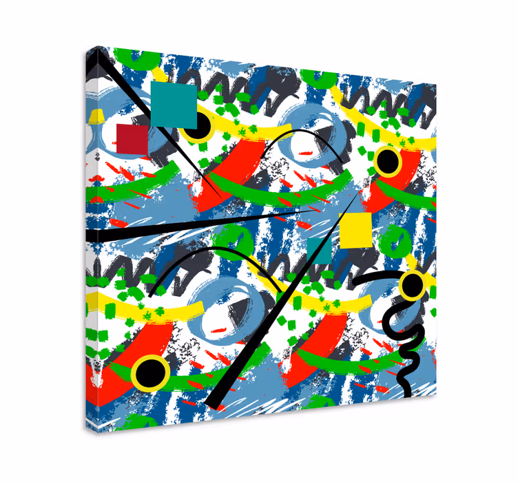 Tableau abstrait confusion géométrique abstraite - TenStickers
