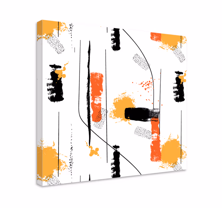 Tableau abstrait abstraction expressive - TenStickers