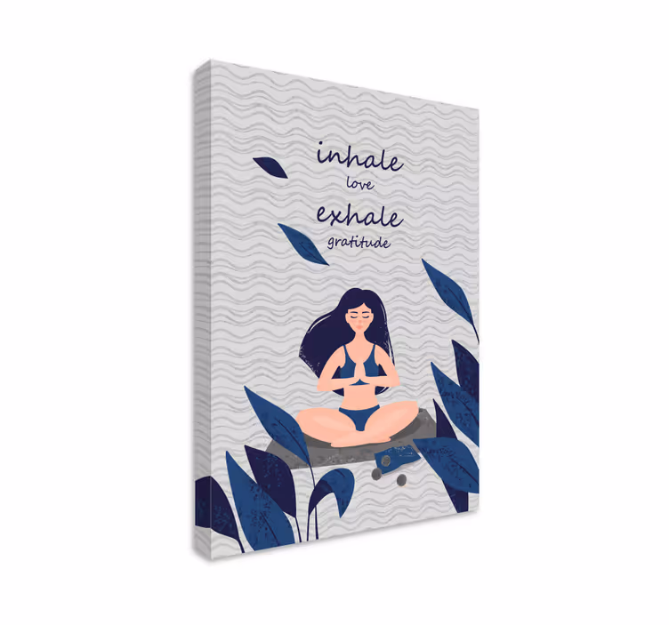 Tableau citation méditation respiration sérénité - TenStickers