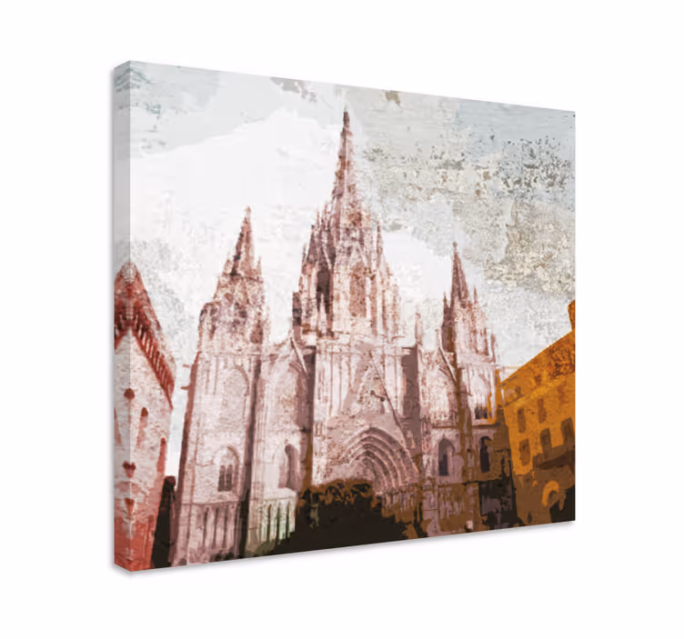 Tableau villes et pays architecture de cathédrales - TenStickers