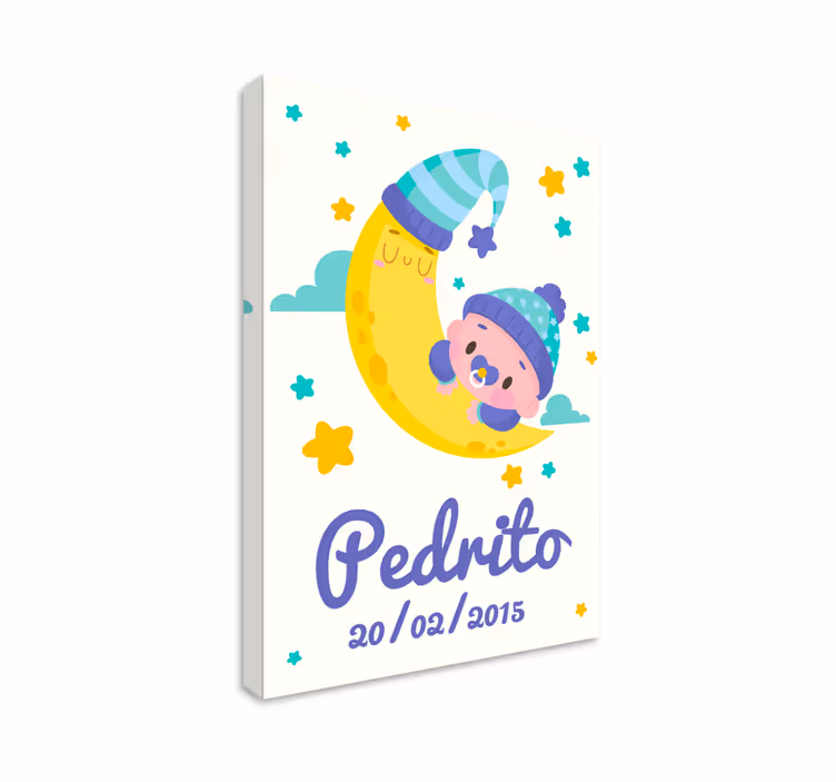 Tableau bébé lune de bébé endormi - TenStickers