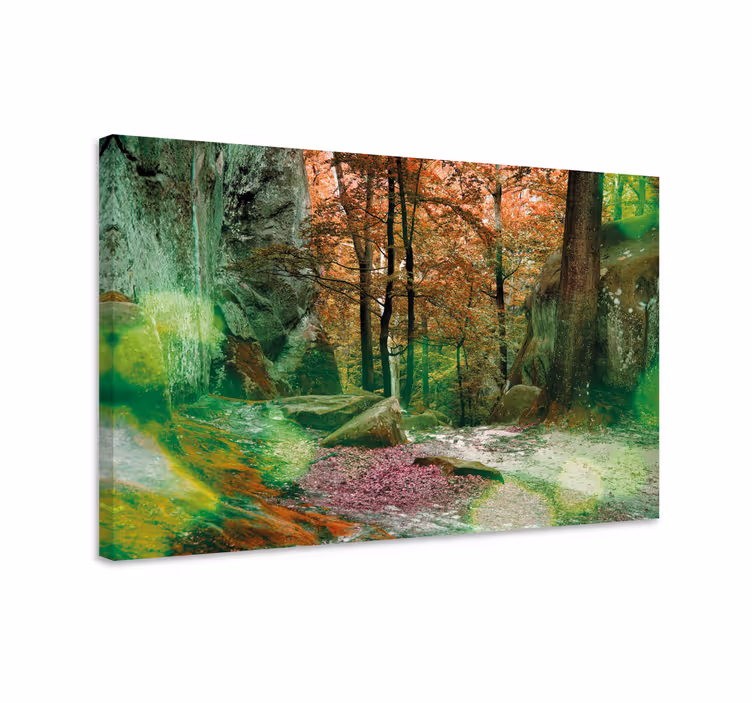 Tableau paysage scène de chemin forestier - TenStickers