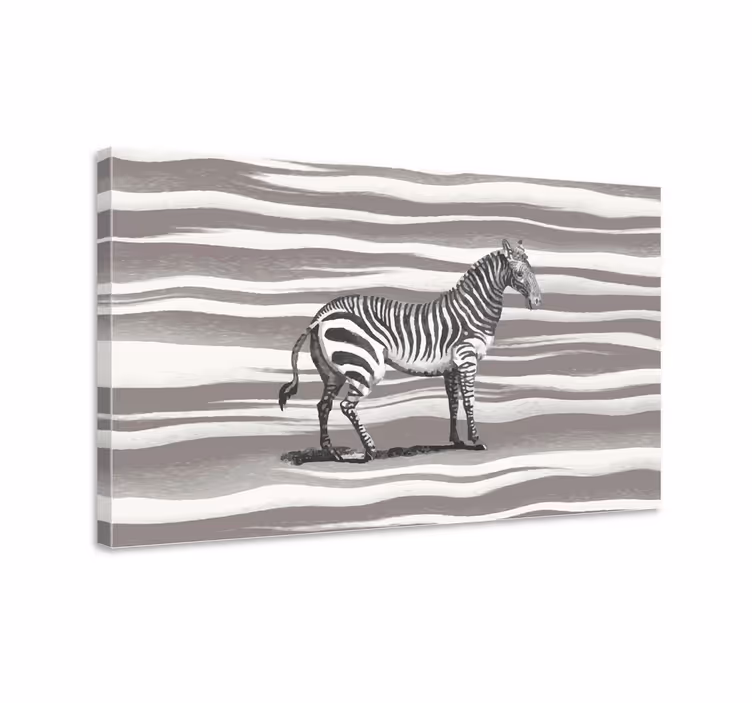 Tableau animaux design rayures de zèbre - TenStickers