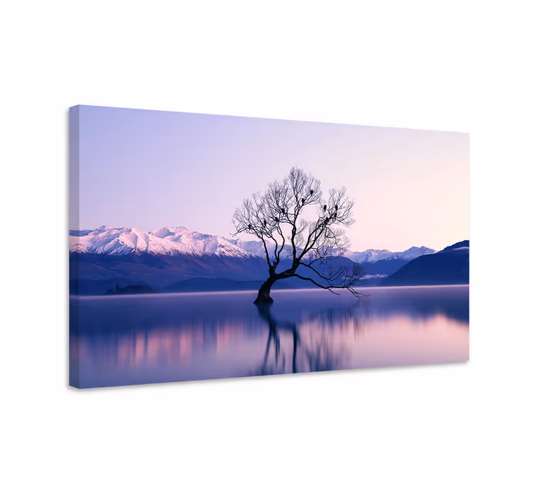 Tableau paysage réverbération des montagnes sereines - TenStickers