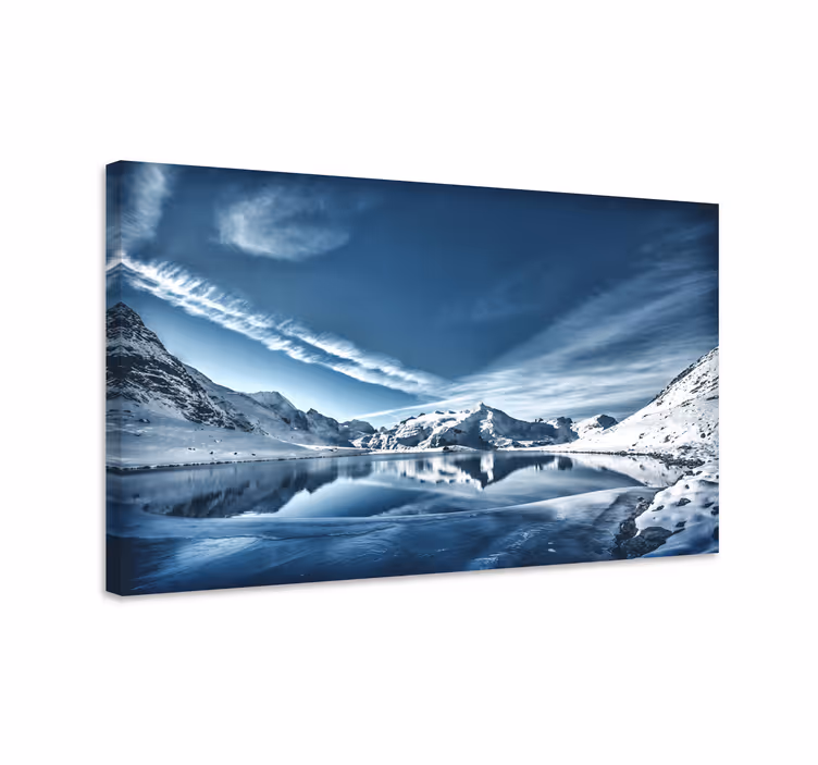 Tableau paysage réflexion de montagne - TenStickers