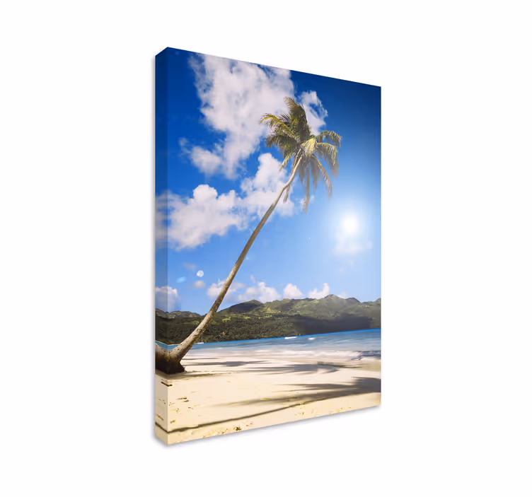 Tableau paysage oasis de plage tropicale - TenStickers