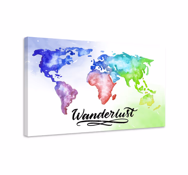 Tableau carte du monde carte du monde vibrante - TenStickers