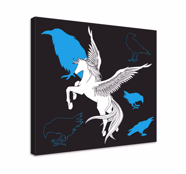 Tableau dinosaures vol du pégase mythique - TenStickers