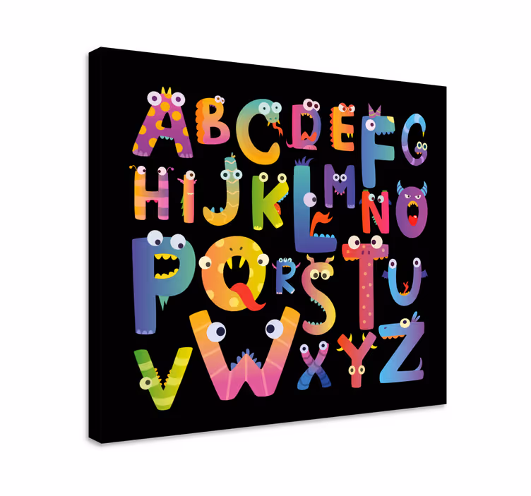 Tableau abc personnages alphabet monstrueux - TenStickers