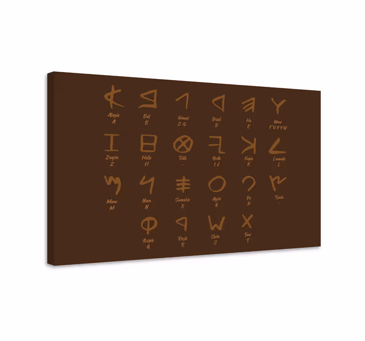 Tableau abc ensemble de lettres symboliques - TenStickers
