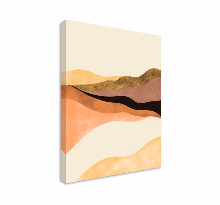 Tableau abstrait ondes douces en mouvement - TenStickers