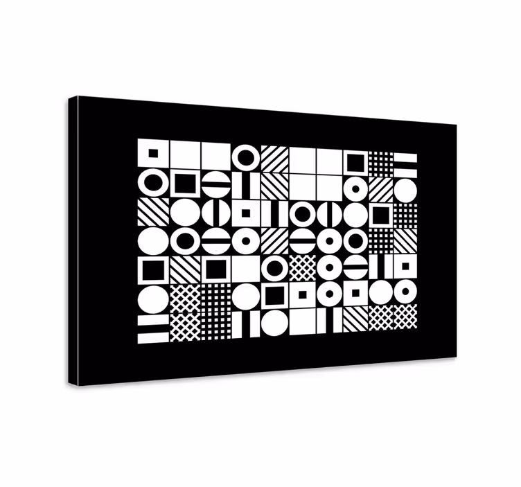 Tableau géométrique motifs de formes abstraites - TenStickers
