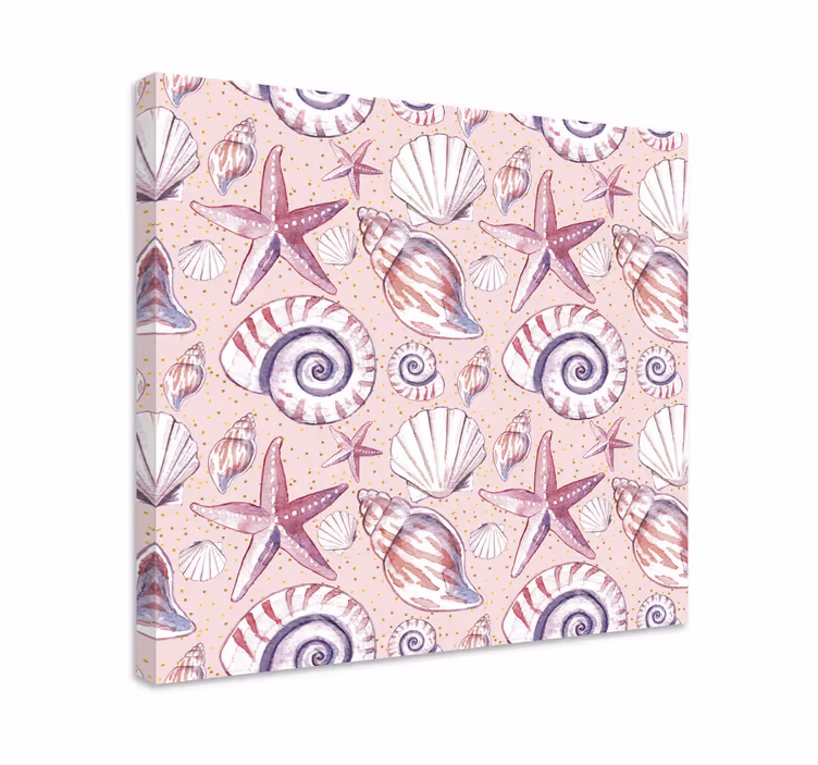 Tableau mer coquillages et étoiles de mer - TenStickers