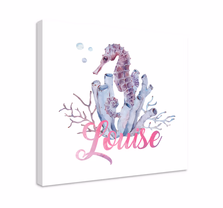 Tableau mer hippocampe et corail - TenStickers