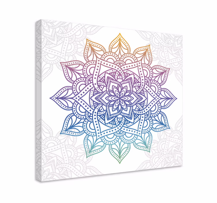Tableau zen mandala botanique complexe - TenStickers