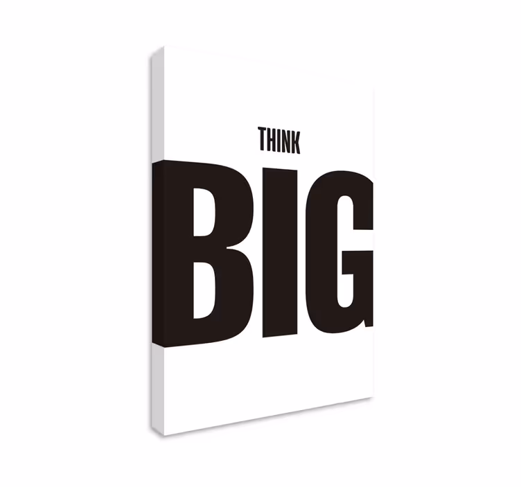 Tableau pour bureau Motivation 'penser grand' - TenStickers