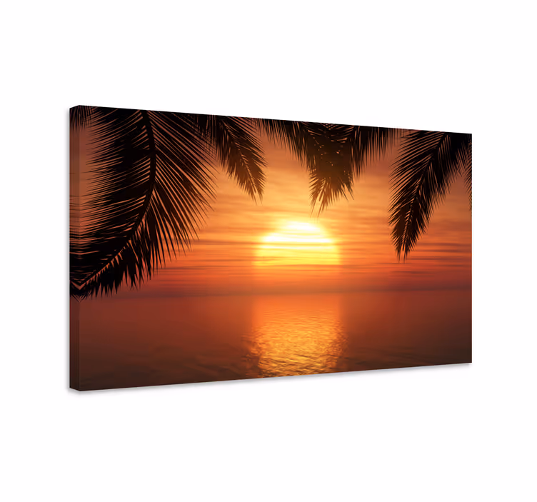 Tableau paysage crépuscule au-dessus de la mer - TenStickers