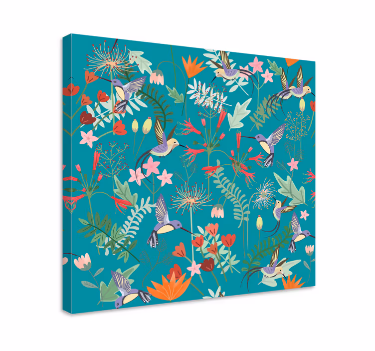 Tableau fleurs et plantes délice floral du colibri - TenStickers