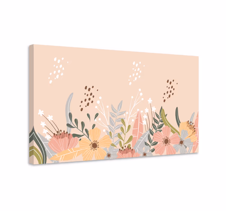 Tableau fleurs et plantes motif floral pastel - TenStickers