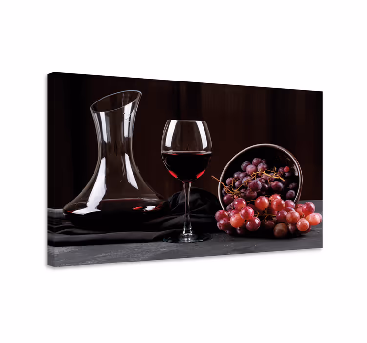 Tableau pour restaurant Vin et raisins - TenStickers