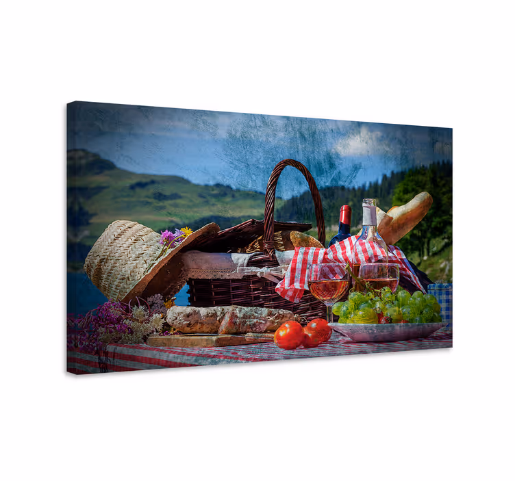 Tableau paysage scène de pique-nique - TenStickers