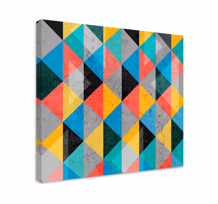 Tableau géométrique motif de diamant dynamique - TenStickers
