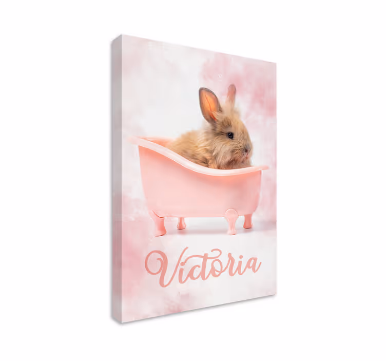 Tableau chat portrait de joli lapin - TenStickers