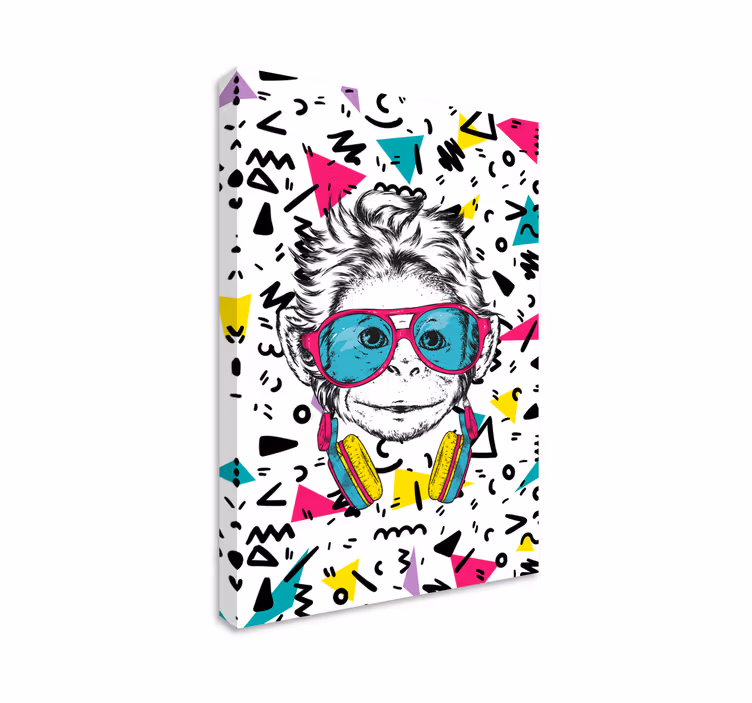 Tableau animaux portrait de singe cool - TenStickers