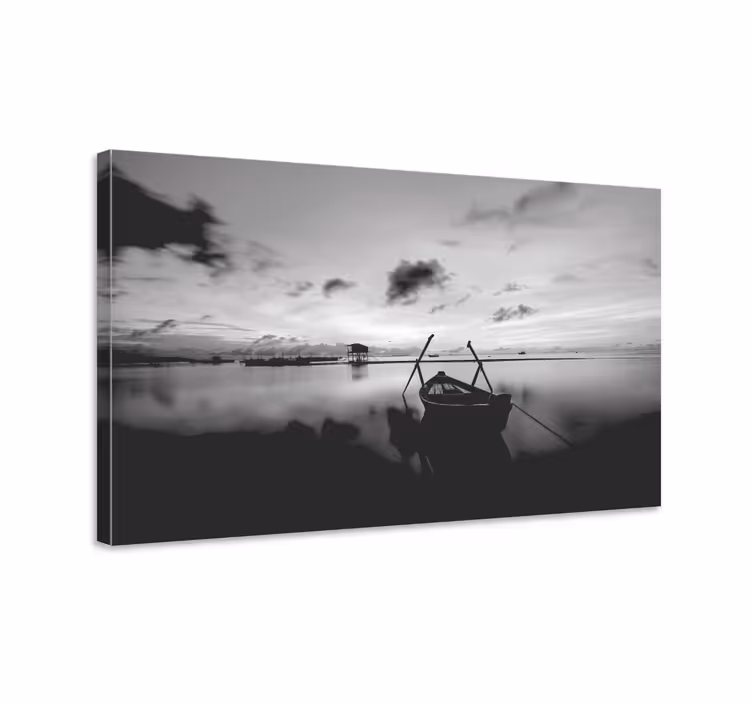 Tableau paysage scène paisible au bord de l'eau - TenStickers