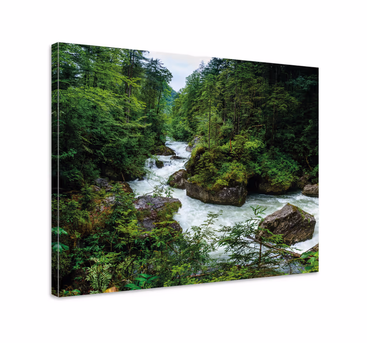 Tableau paysage rivière sereine - TenStickers