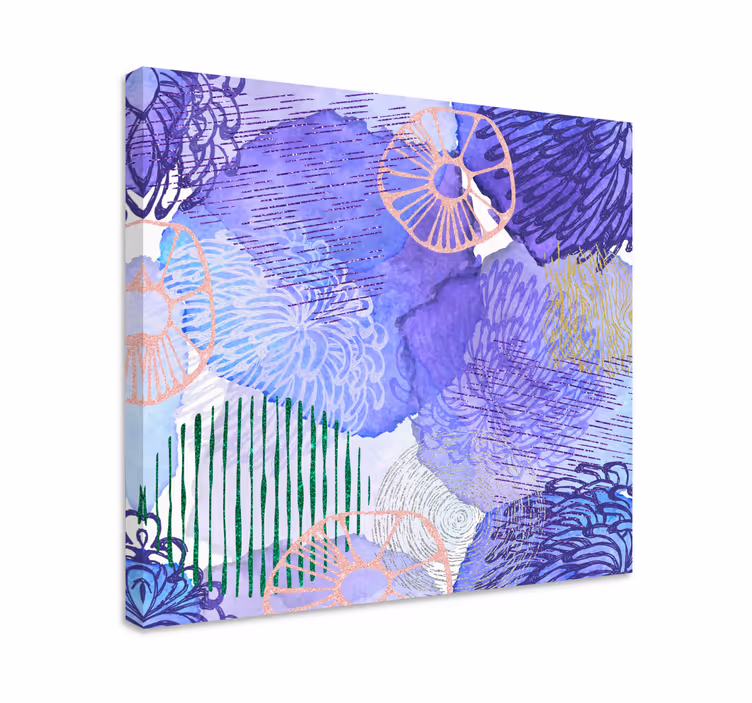 Tableau fleurs et plantes motifs floraux violets - TenStickers