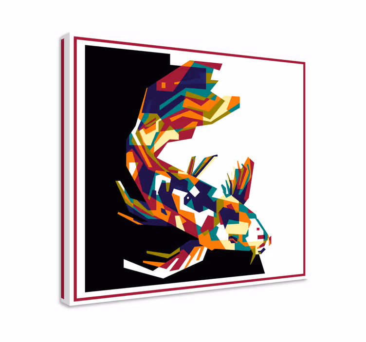 Tableau poissons koi colorés - TenStickers