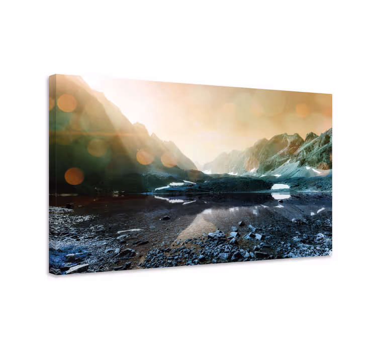 Tableau paysage reflets de montagnes - TenStickers