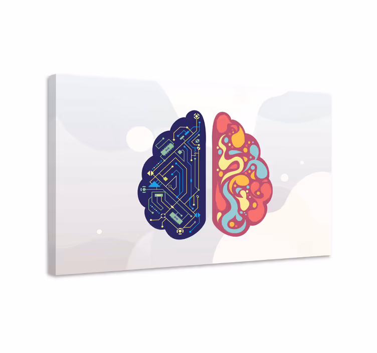 Tableau fruits design à double cerveau - TenStickers