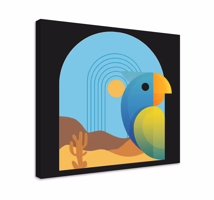 Tableau animaux portrait de perroquet vibrant - TenStickers
