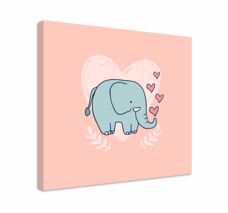 Tableau éléphants amour des éléphants mignons - TenStickers