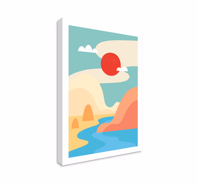 Tableau paysage scène naturelle abstraite - TenStickers