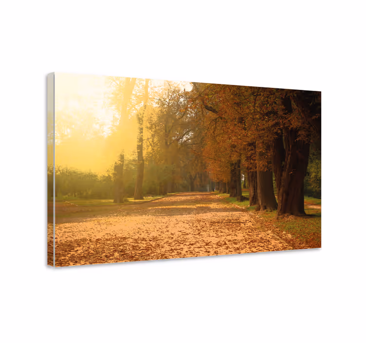 Tableau paysage chemin d'automne - TenStickers