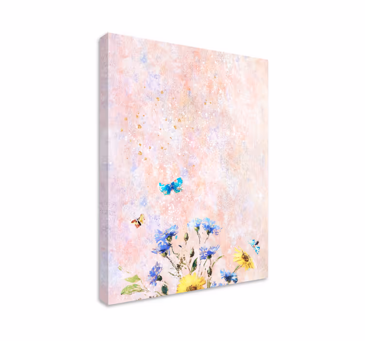 Tableau fleurs et plantes scène florale délicate - TenStickers