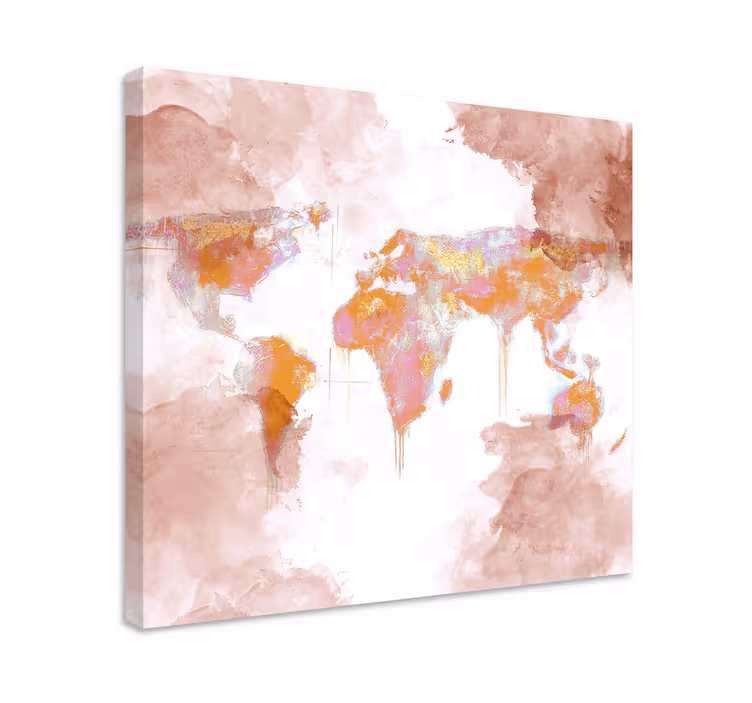 Tableau carte du monde carte du monde artistique - TenStickers